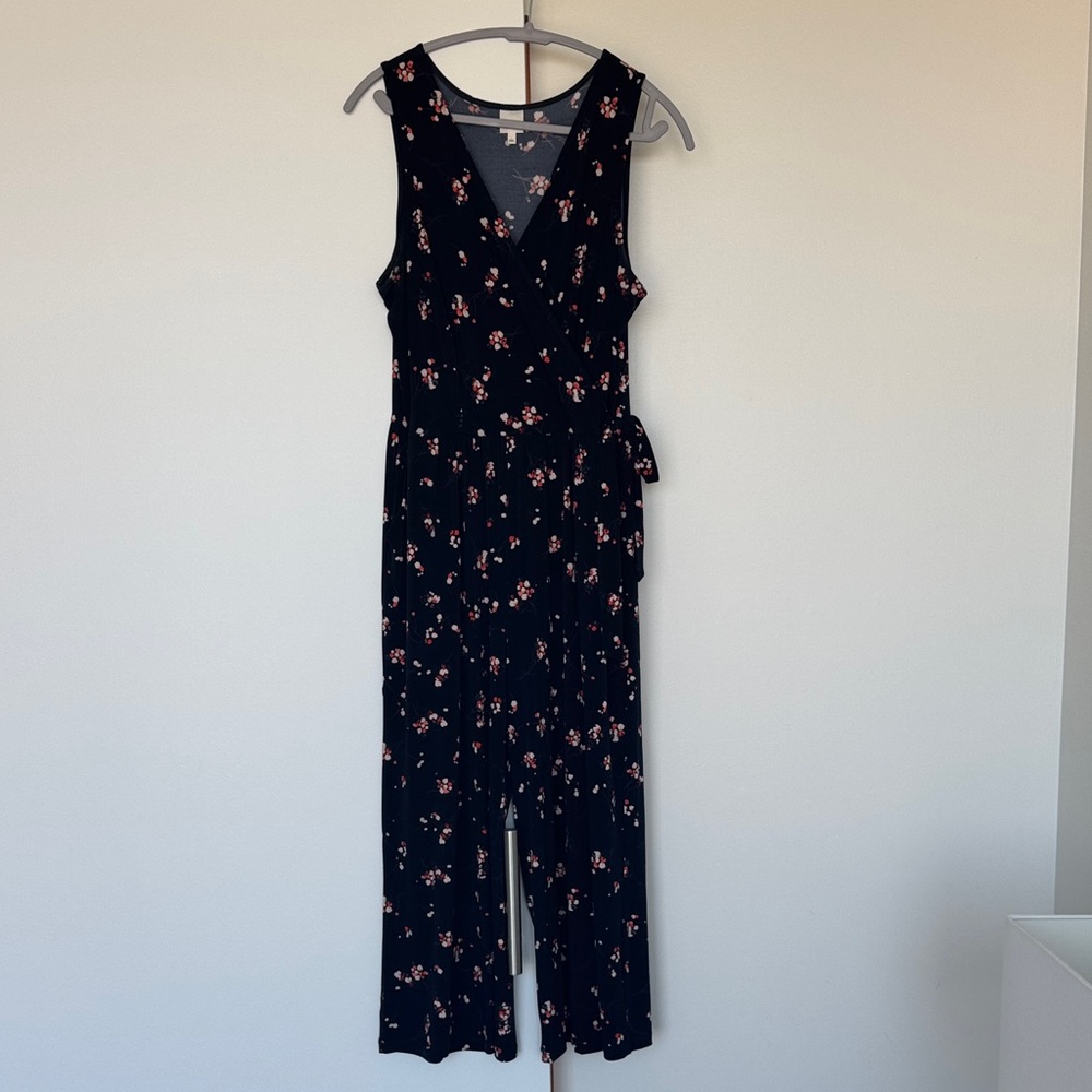 Floral Black Jumpsuit